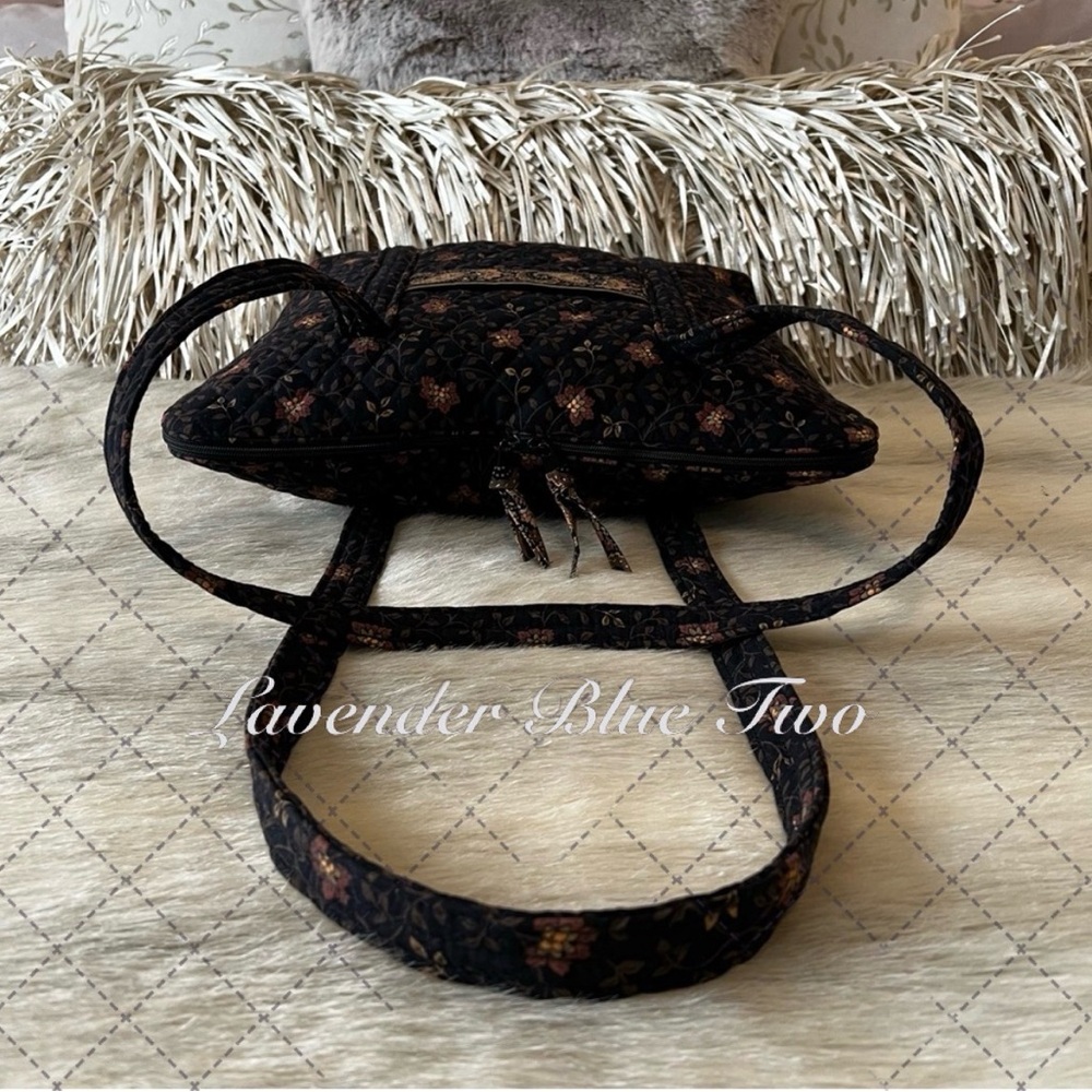 Vintage VERA BRADLEY Black Walnut 1999 Business Bag Tech Laptop Handled Case USA - Picture 10 of 17